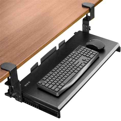 27 inch mounting hole keyboard drawer sheet metal|no screw clamp keyboard tray.